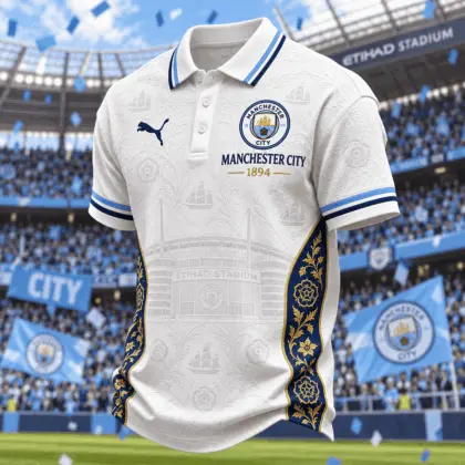 Manchester City | Premium EPL Football Club Crest Polo TD