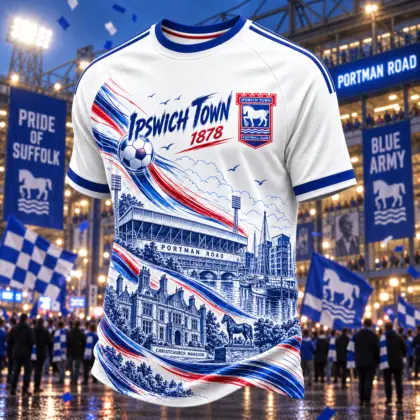 Ipswich Town | Premium EPL City And Stadium T-Shirt TD