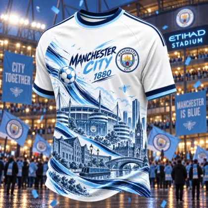 Manchester City | Premium EPL City And Stadium T-Shirt TD