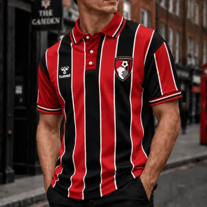 AFC Bournemouth | Premium EPL Vertical Stripe Polo TD