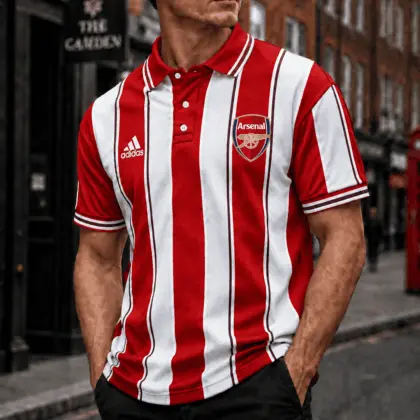 Arsenal | Premium EPL Vertical Stripe Polo TD