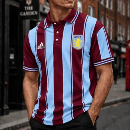 Aston Villa | Premium EPL Vertical Stripe Polo TD