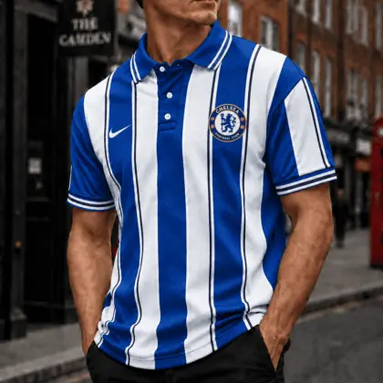 Chelsea | Premium EPL Vertical Stripe Polo TD