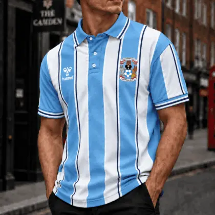 Coventry City | Premium EPL Vertical Stripe Polo TD