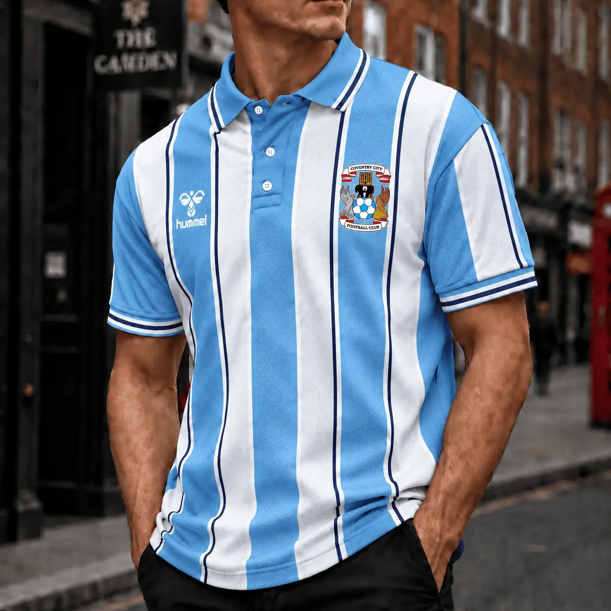 Coventry City | Premium EPL Vertical Stripe Polo TD