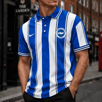 Brighton & Hove Albion | Premium EPL Vertical Stripe Polo TD