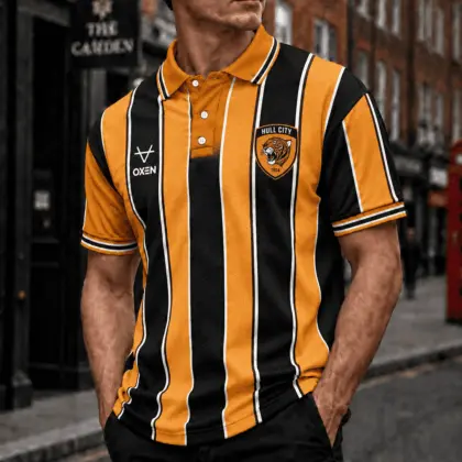 Hull City | Premium EPL Vertical Stripe Polo TD