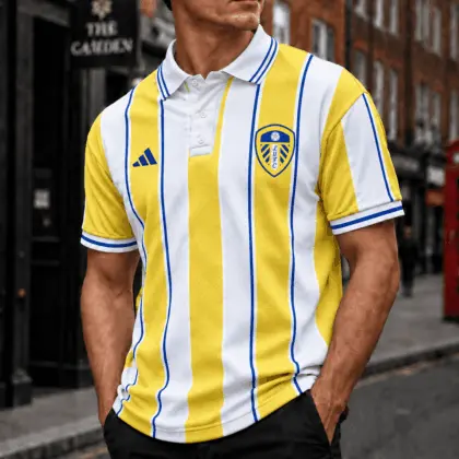 Leeds United | Premium EPL Vertical Stripe Polo TD