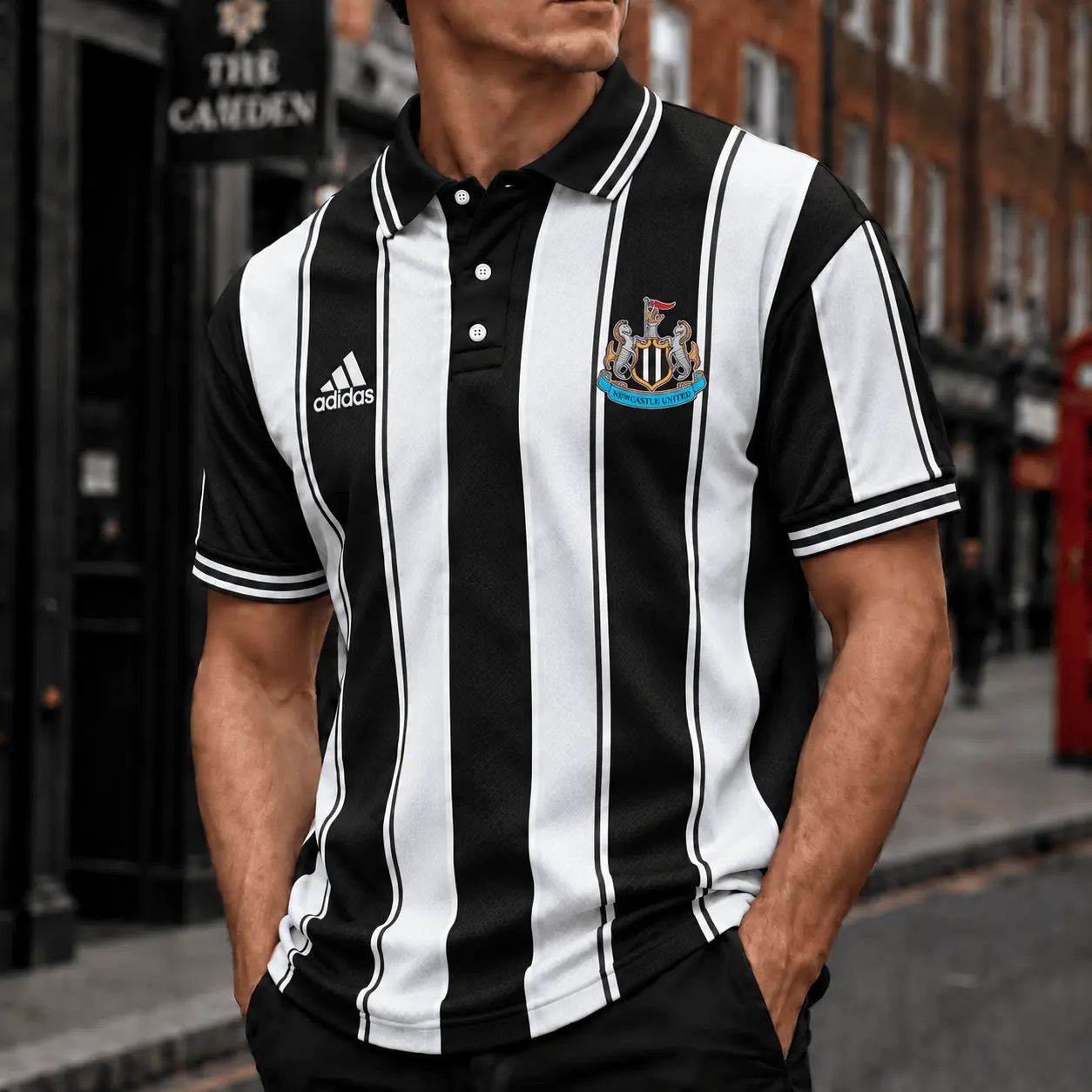 Newcastle United | Premium EPL Vertical Stripe Polo TD