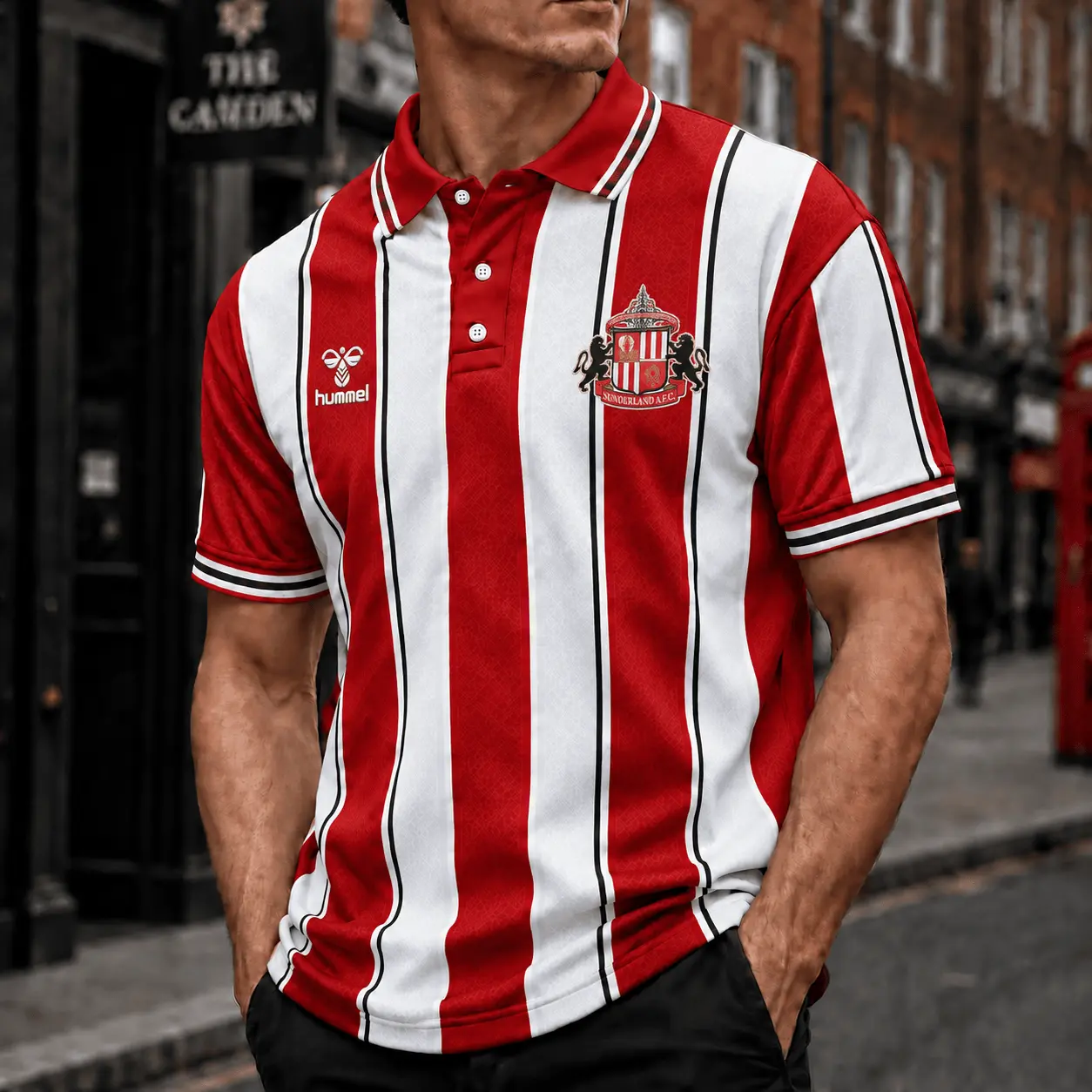 Sunderland | Premium EPL Vertical Stripe Polo TD