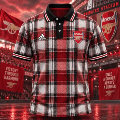 Arsenal | Premium EPL Heritage Plaid Team Polo TD
