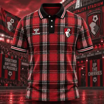 AFC Bournemouth | Premium EPL Heritage Plaid Team Polo TD