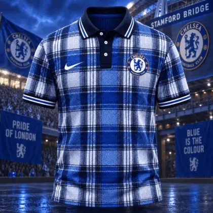 Chelsea | Premium EPL Heritage Plaid Team Polo TD