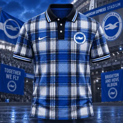 Brighton & Hove Albion | Premium EPL Heritage Plaid Team Polo TD
