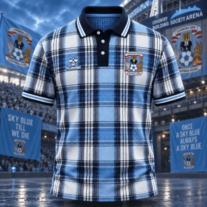 Coventry City | Premium EPL Heritage Plaid Team Polo TD