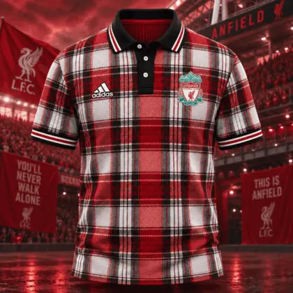 Liverpool | Premium EPL Heritage Plaid Team Polo TD