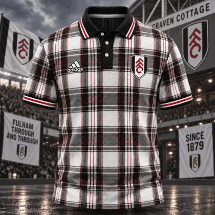 Fulham | Premium EPL Heritage Plaid Team Polo TD
