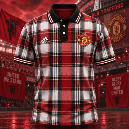 Manchester United | Premium EPL Heritage Plaid Team Polo TD