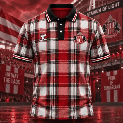 Sunderland | Premium EPL Heritage Plaid Team Polo TD