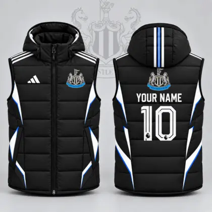 Newcastle United | Premium EPL Personalized Club Hooded Puffer Vest NDN