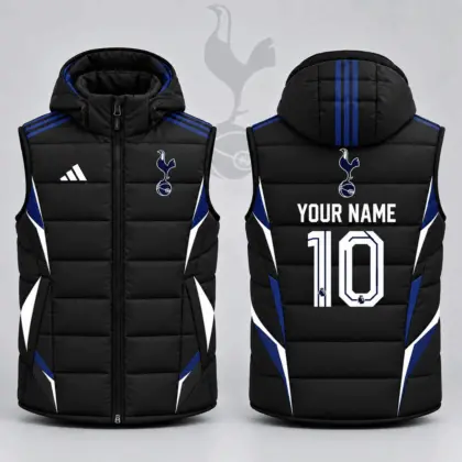 Tottenham Hotspur | Premium EPL Personalized Club Hooded Puffer Vest NDN
